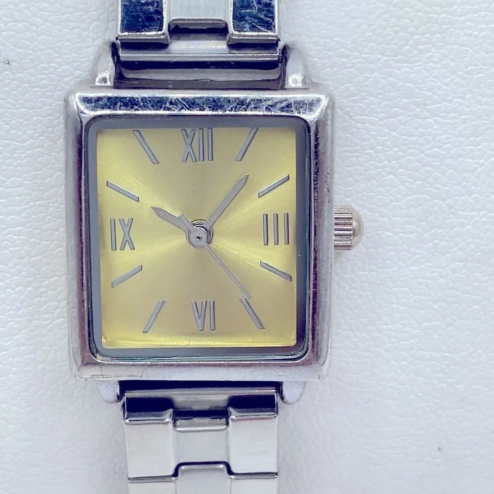 Working! Bay Studio Rectangular Face Minimalist Stretch Band Watch